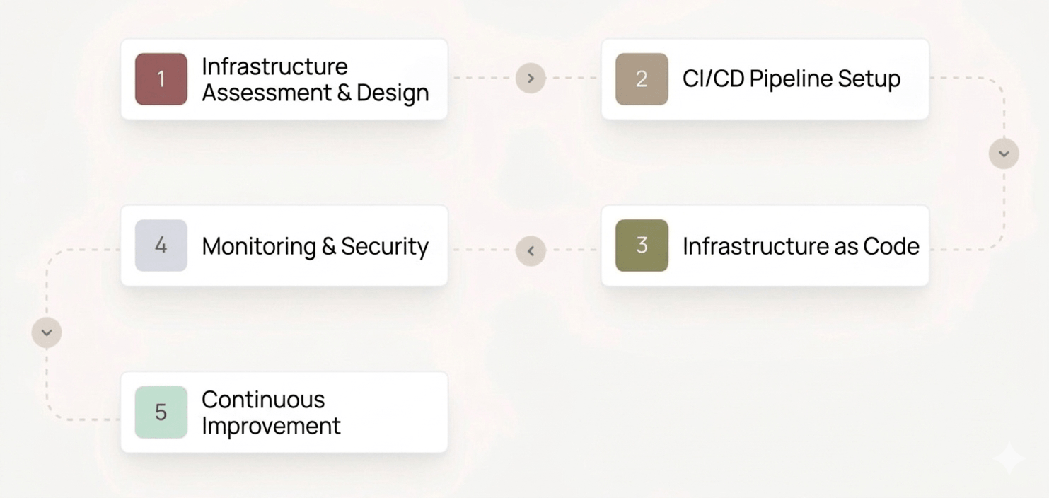 DevOps infrastructure process flow